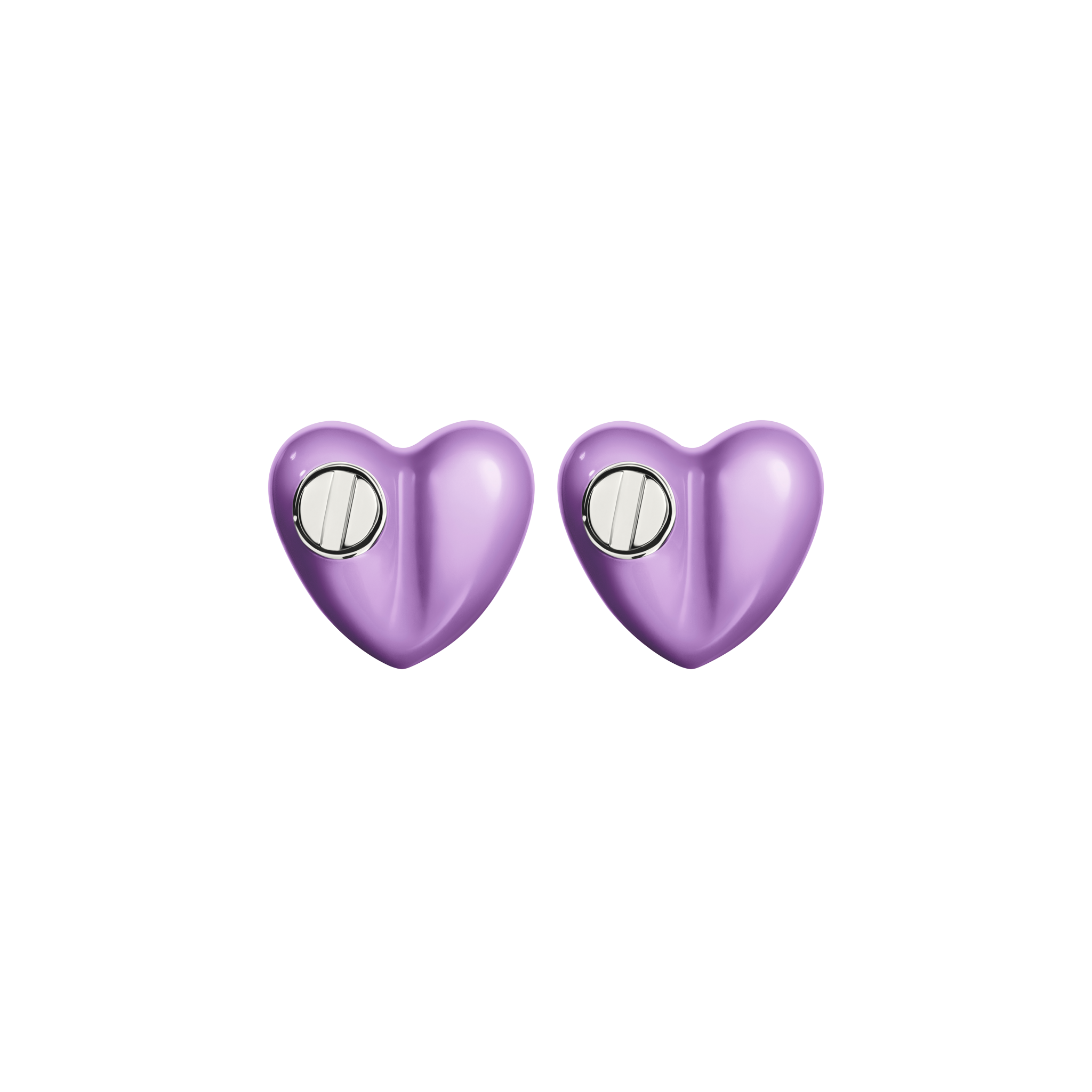 A detail of Heart Studs with Screw Mini in Soba